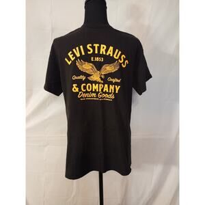 Levi Strauss  T-Shirt Eagle Logo San Franciso, CA Black/Yellow Men's Medium